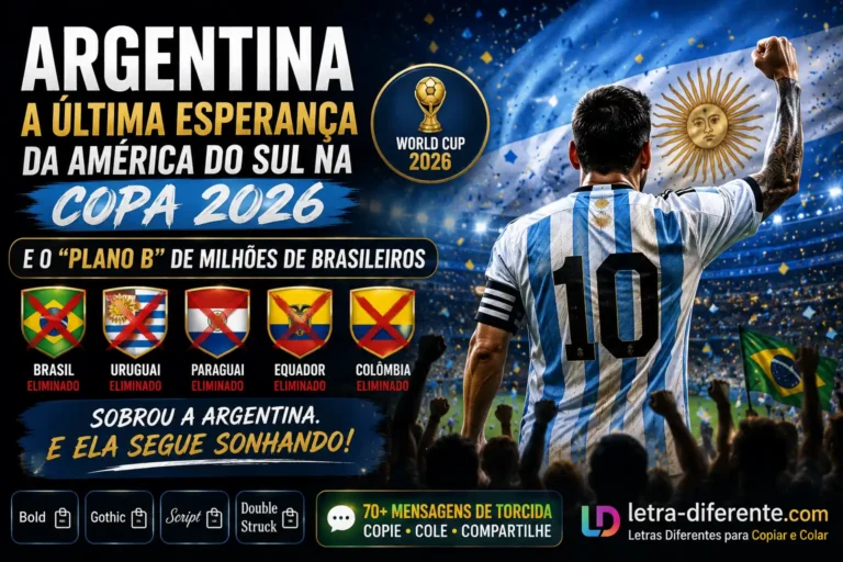 A Taça Pode Ficar na América do Sul — Argentina é a Última Sobrevivente e Está na Final