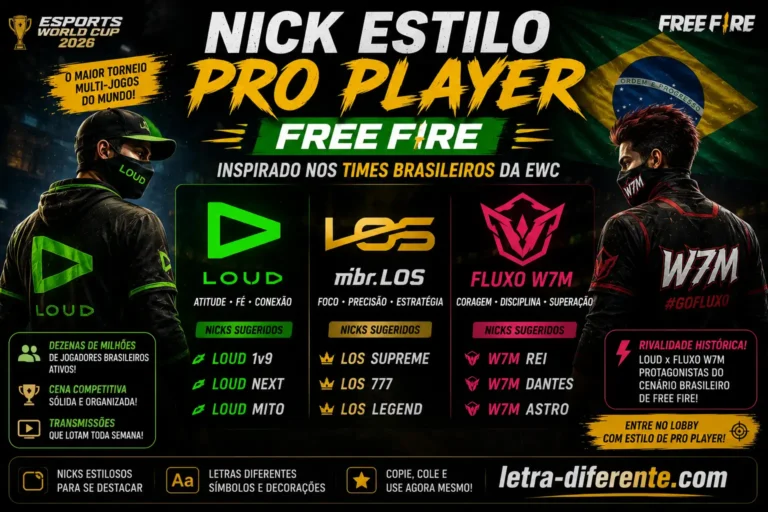 Nick Estilo Pro Player Free Fire